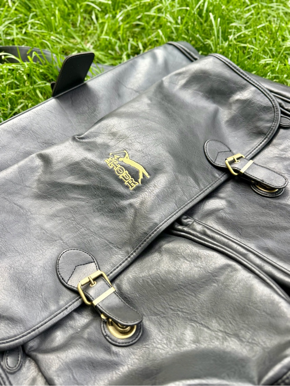 Vintage PGA Tour Leather Wardrobe Garment Bag 1970s Travel Luggage